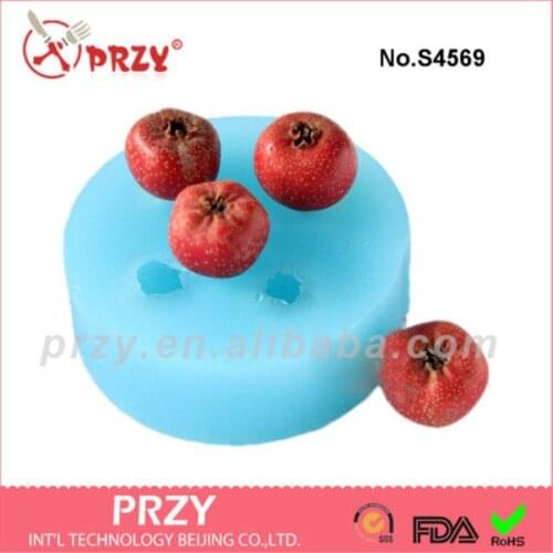 4 Hole Hawthorn Silicone Mold for Soap Food Grade Hawthorn Soap Mold Moulds Silicone Rubber PRZY Eco-friendly 001