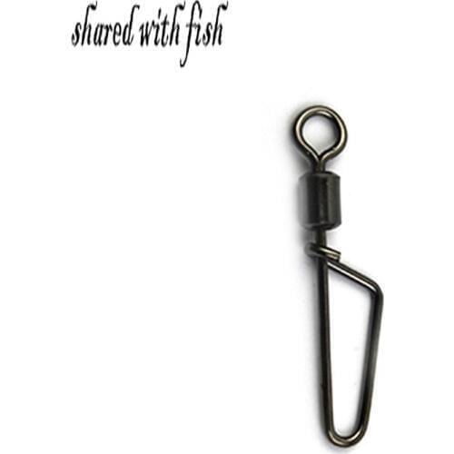 Shared with fish 5 pieces/lot swing coastlock snap fishing swivels fishhooks fishing tackle connector Giratorios Pesca Emerillon