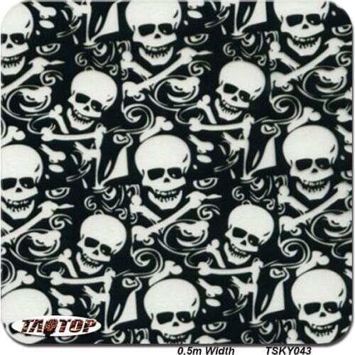 TSY043 50 square Width 0.5m Skull Pattern Hydrographics Film Water Transfer Printing Film Hydrographics Printing Film