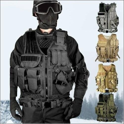 Military Vest Tactical Vest Outdoor Adventure Safety Training Vest Equipment Hunting Vest Hiking Accessories Detachable
