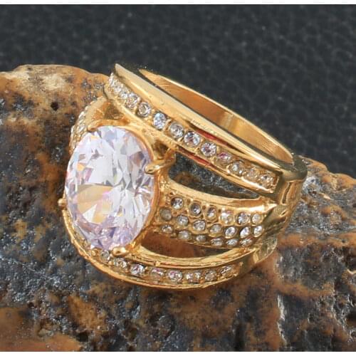 Stainless Steel Jewelry Gold Color Rings Wholesale For Women Fashion Gift Newest RBJKAQCB