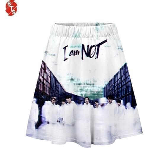 Stray Kids 3D Printed Skirts for Women Fashion Kpop Style Hot Sale Short Skirts 2019 Casual Streetwear Skirt Suitable for Summer
