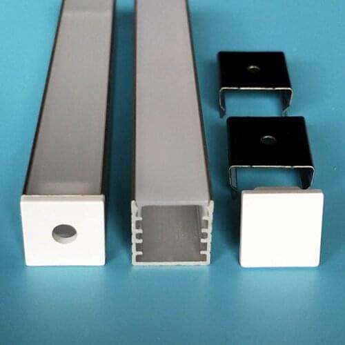 2.5m/pcs aluminum profile with cover and end caps and metal clips free shipping