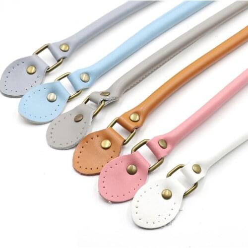 1Pcs 60cm Bag Handles for Women Fashion PU Leather Short Handbag Strap Belt Solid DIY Replacement Bag Handles Bag Accessories
