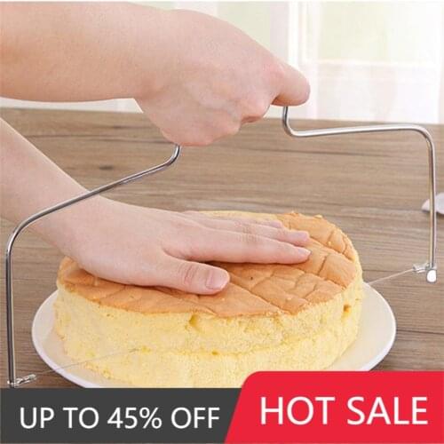 1PC DIY Double Line Cake Cut Slicer Adjustable Stainless Steel Device Cake Decorating Mold Cake Baking Tools