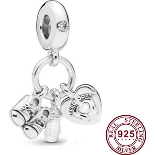 100% 925 Sterling Silver Charm Creative My Little Baby Pendant Fit Pandora Women Bracelet & Necklace Diy Jewelry