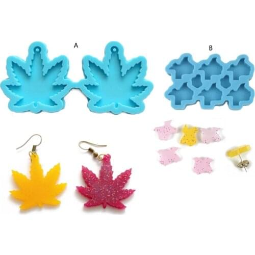 2 Pcs/Set Crystal Epoxy Resin Mold Earring Pendant Silicone Mould DIY Crafts Jewelry Ear Dangles Decorations Making Tool