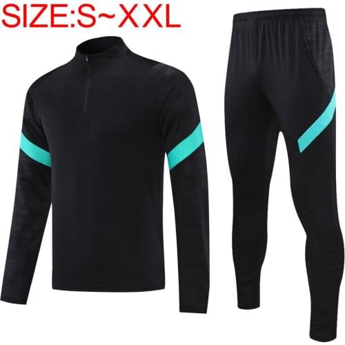 2021 2022 Popular High Quality Intl Black Long Sleeve Team Football Jersey Soccer Jacket