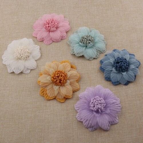 DIY 3D Flower Patch Flower Applique Fabric Patches For Clothing Dress Flowers Hair Clothes Ornament Craft Supplies
