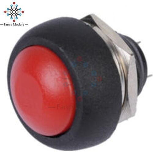 5Pcs 12mm Waterproof Momentary ON/OFF Push Button Mini Round Switch Red