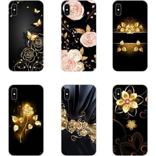 Accessories Phone Cases Covers pink gold flower For Xiaomi Redmi 4A S2 Note 3 3S 4 4X 5 Plus 6 7 6A Pro Pocophone F1