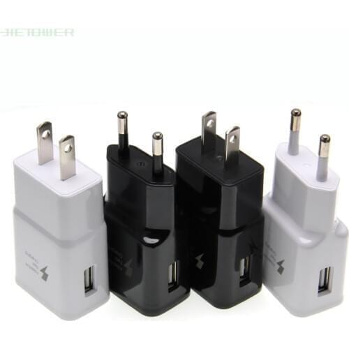 300pcs/lot Quick Charger For Samsung galaxy S6 Fast USB Charger 5V/2A 9V/1.67A Wall Adapter EU US Plug For Samsung Huawei LG