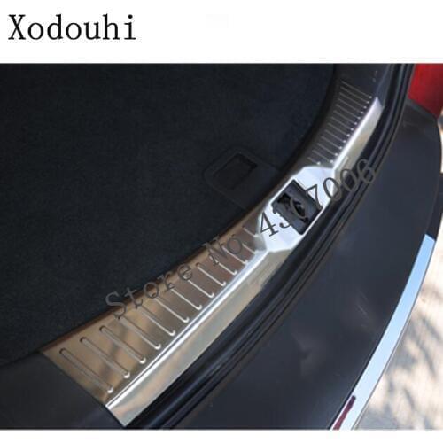For Ford Kuga Escape 2013 2014 2015 2016 Car Styling Inside Rear Bumper Trim Stainless Steel Scuff Sill Trunk Plate Pedal 1pcs
