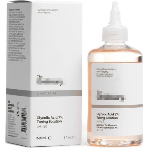 Glycolic Acid 7% Toner Exfoliating 240ml Face Tonic Facial Solution Skin Care Moisturizing Pore Minimizer Anti Acne P