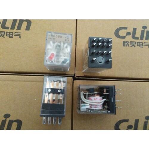 HHC68BL-4Z Brand new original authentic C-Lin HHC68B-4Z HH54P MY4 YZR4PD JZX-22F(D)/4Z Relay AC110V