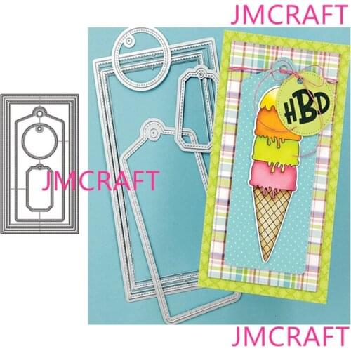 JMCRAFT New Rectangle Border Background #9 Metal Cutting Die For Scrapbooking Practice Hands-on DIY Album Card Handmade Tool