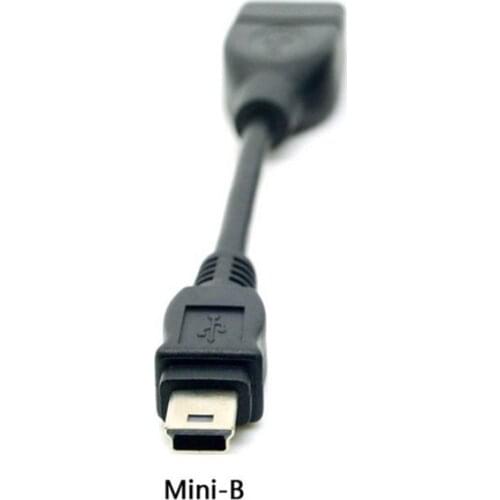 Qywo MINI USB otg cable 10cm short cable Mini-B 5Pin Male to USB 2.0 Female Data Adapter cable for AUX Audio Tablet MP3 MP4
