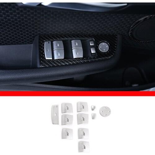 Car Window Lift Switch Button Cover Door Open Sticker Trim Fit For BMW 1 3 4 5 Series X1 X2 X3 X4 X5 X6Auto Interior Accessories