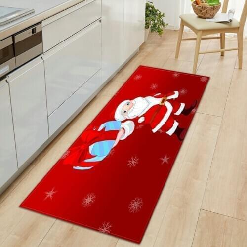 Doormat Prayer Mat Muslim Non-Slip Rugs For Hallway New Year Decoration Vinyl Carpet Kitchen Rug Long Antiskid Washable 50*80cm