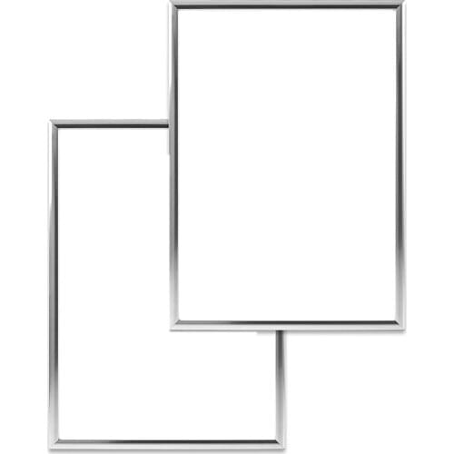 HOT 2 Picture Frames, A4 Silver Picture Frames, with Unbreakable Plexi-Glass, Picture Frames for Family Photos, 21X30 CM
