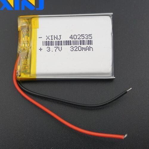 XINJ 3.7V 320 mAh Li Po Lithium Polymer Rechargeable Battery Li ion 402535 For GPS Sat Nav DVC DVR Driving recorder earphone MP3