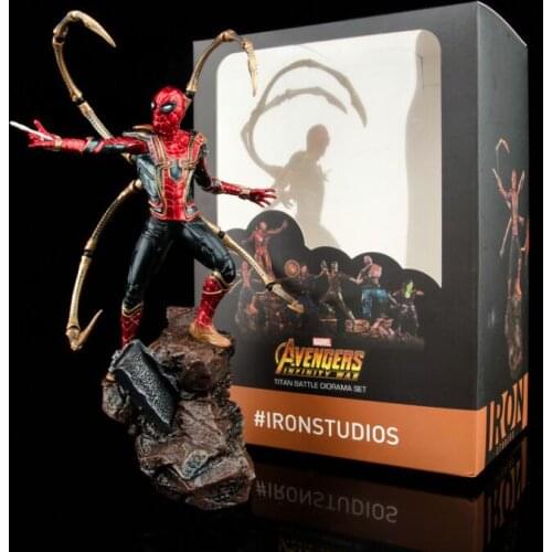 Marvel Iron Spider Man Avengers Statue Action Figure Model Toys