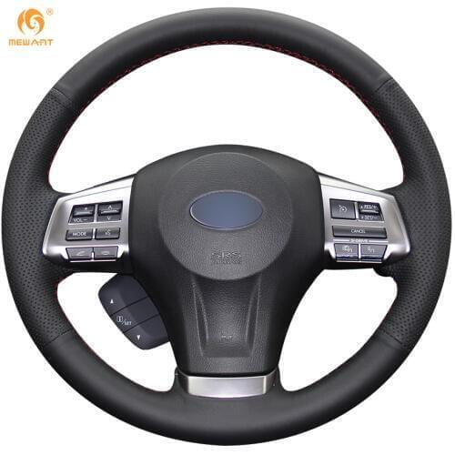 MEWANT for Subaru Forester 2013-2015 Legacy 2013-2014 Outback 2013-2014 XV 2013-2015 Artificial Leather Car Steering Wheel Cover