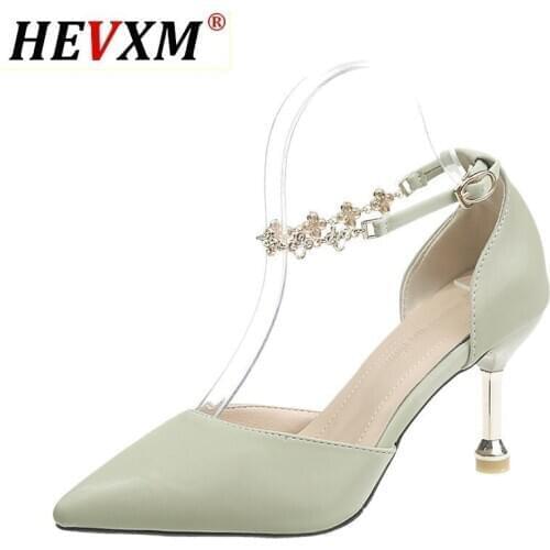 2021 New Women High Heels Single Shoes Fashion Classic Trend Metal Female Spring Banquet Shoes Wedding Party Woman Shoes