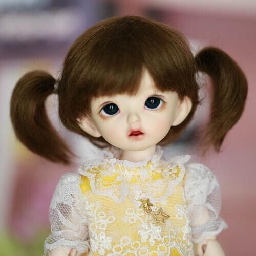 New BJD Wig 1/6 1/8 BJD Doll Soft Mohair Cute double braids Wigs for doll OB11 BJD SD doll accessories doll hair