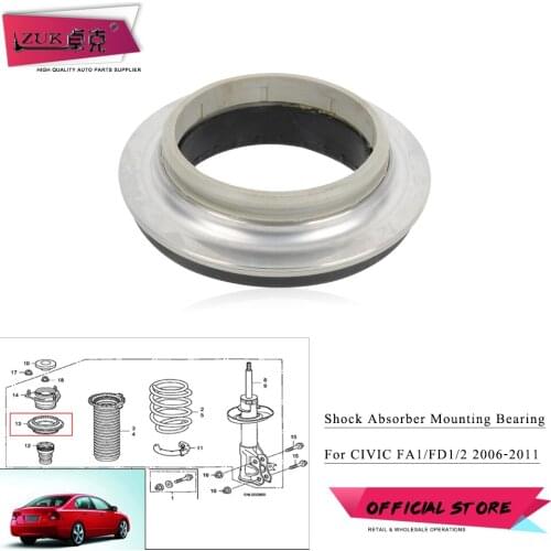 ZUK Front Shock Absorber Mounting Pressure Bearing For HONDA CIVIC FA1 FD1 FD2 2006-2011 Suspension Top Strut Mount Bearing