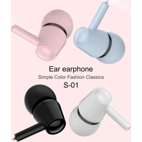 Portable Universal 3.5mm Jack Wired Music Earphone with Microphone Subwoofer