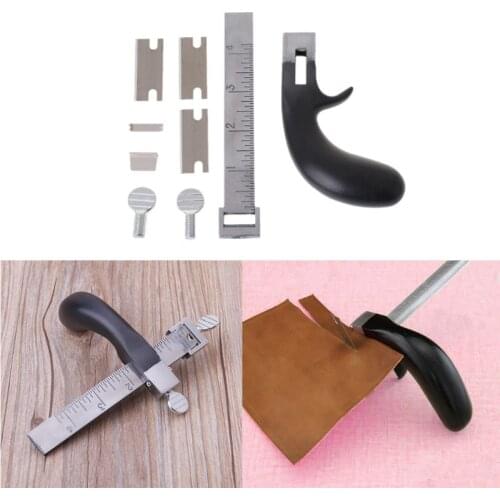 Professional Draw Gauge Leather Strap String Belt Cutter Hand Cutting Leathercraft Tools Kit