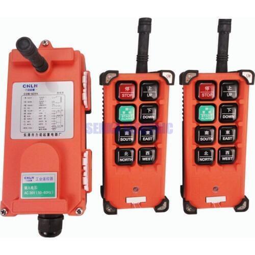 2 Transmitter and 1 Receiver Radio Crane Hoist Industrial Wireless Remote Control COB-63YK
