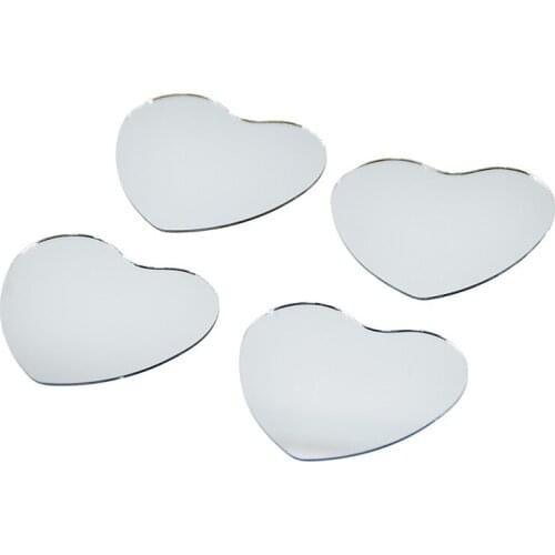 20PCS/lot Heart Shape Glass Mirror Mosaic Tiles Bulk For Home Bathroom Decoration DIY Crafts Supplies