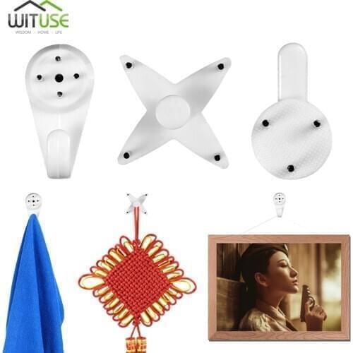 40pcs/lot Photo Hangers Special Nails Hanging Painting Seamless Invisible Nails Cross Stitch Hooks No Damage The Wall Surfac