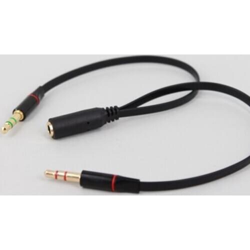 3.5mm Jack Stereo Audio Headset Mic Y Splitter Cable Dual 2 Male to Female Plug High Quality Audio Split Cables Red/Black/White