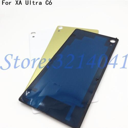 Battery Cover Replacement Parts For Sony Xperia XA Ultra C6 F3215 F3216 F3212 Rear Battery Door Back Cover Housing With Logo