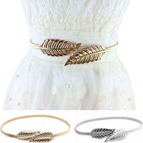 Womens Waist Belt Fashion Leaf Decor Waist Chain Dress Belt Waist Belt Chain