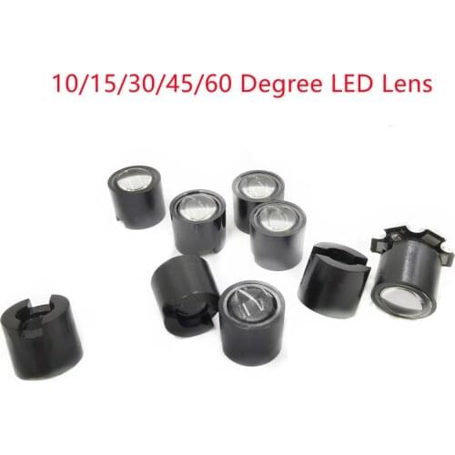 10/15/30/45/60 Degree LED LENS Reflector Collimator 14.5mm For 1W 3W 5W High Power Star LED Light