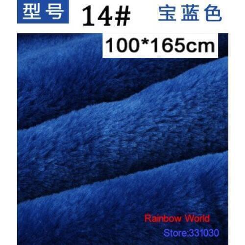 14# blue 8mm Minky fleece plush PV velvet fabric velboa for DIY Stuffed toys blankets animal dog house(100*165cm)