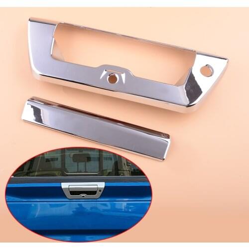 2Pcs/Set Chrome Exterior Tailgate Handle Cover Trim Decorative Bezel Fit for Ford F150 2015 2016 2017 2018 2019