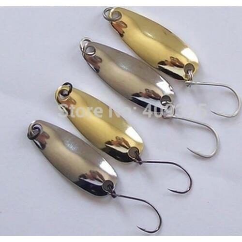 20pcs 3.8g ,metal fishing spoon Metal fishing lure Fishing hook with feather Free shipping