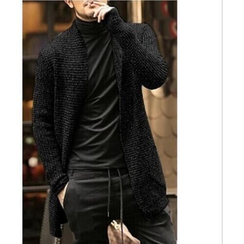 2020 Hot Sale Autumn Winter Cardigan Male Fashion Quality Sweater Men Casual Gray black Mens Sweaters s-3XL