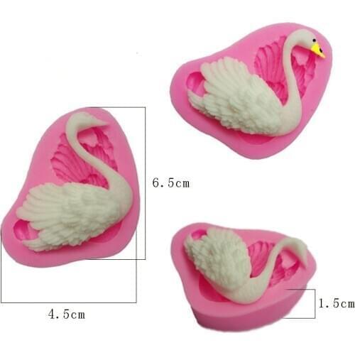 3D Swan Fondant Chocolate Candy Jelly Gift Silicone Mold Baking Soap Mold Sugar Craft Gift Decoration DIY
