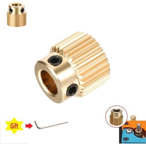 5Pcs/Lot 40/26 Tooth Gear for CR-10/10S Ender-3/3S 3D Printer Extruder Kit 3D Printer Extrusion Gear Wheel Brass