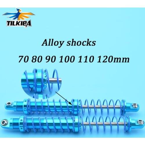 RC Shock Absorber 70mm 80mm 90mm 100mm 110mm 120mm Alloy Shocks For 1/10 RC Crawler Blue(2pcs)