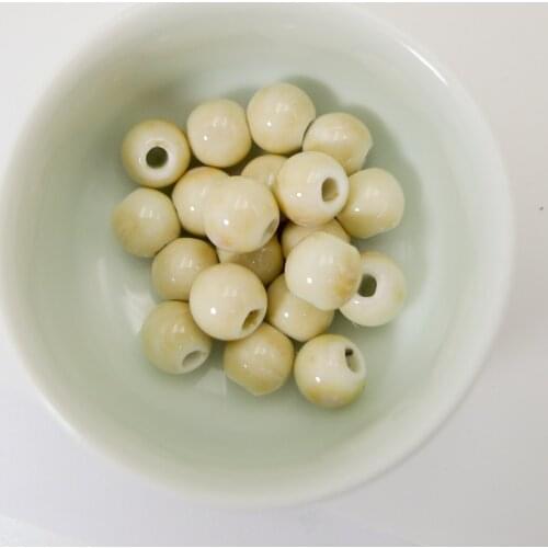10# 40pcs Unique Ceramic Beads China Sell By Bags Porcelain Bead For Jewelry Making 10mm Beads #A307C