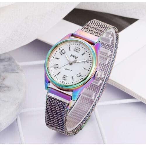 Women Magnet Buckle Watch Luxury Ladies Quartz Digital Dial New Luxury Rainbow Colorful Watches Bracelet Clocks Relogio Feminino