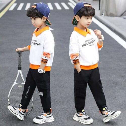 Childrenswear BOYS SuiSeason 2020 New Style Middle and Large Children Sports Piece Boy Handsome Korean-style