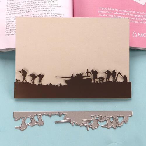 DUOFEN METAL CUTTING DIES military anti-terrorist counter striker embossing stencil DIY Scrapbook Paper Album 2019 new